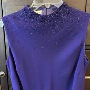 Evan Picone Rich Purple Midi Dress